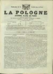 La Pologne annales contemporaines politiques, religieuses et littéraires des peuples de l'Europe orientale. R. 2. 1849, nr 8