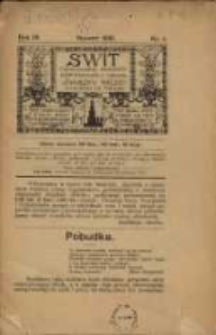 Świt. R. 3, 1910, nr 1