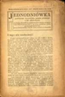 Jednodni&oacute;wka poświęcona wyzwoleniu narodu polskiego z pęt alkoholizmu. Pamiątka Dnia Wstrzemięźliwości i Ofiary, urządzonego dnia 2 lutego 1923 r. na rzecz polskiego ruchu przeciwalkoholowego przez Związek Stow. Katol. Abstynent&oacute;w w Poznaniu.