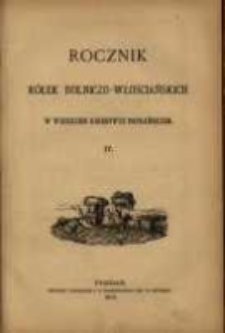 Rocznik Kółek Rolniczo-Włościańskich w Wielkiem Księstwie Poznańskiem. 1878 T.4