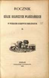 Rocznik K&oacute;łek Rolniczo-Włościańskich w Wielkiem Księstwie Poznańskiem. 1876 T.2