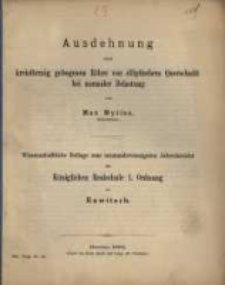 Ausdehnung einer kreisf&ouml;rmig gebogenen R&ouml;hre von elliptischem Querschnitt bei normaler Belastung.