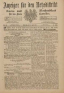 Anzeiger f&uuml;r den Netzedistrikt Kreis- und Wochenblatt f&uuml;r den Kreis Czarnikau 1901.04.04 Jg.49 Nr40