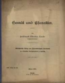 Gem&uuml;t und Charakter