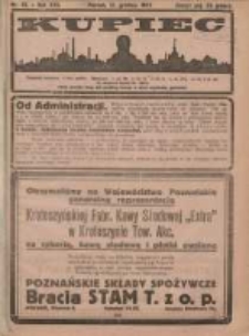 Kupiec Tygodnik: najstarszy i największy tygodnik kupiecko- przemysłowy w Polsce; centralny organ organizacyj kupieckich zachodniej Polski 1923.12.12 R.17 Nr49