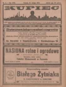 Kupiec Tygodnik: najstarszy i największy tygodnik kupiecko- przemysłowy w Polsce; centralny organ organizacyj kupieckich zachodniej Polski 1924.02.22 R.18 Nr8
