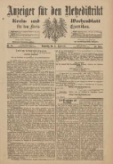 Anzeiger f&uuml;r den Netzedistrikt Kreis- und Wochenblatt f&uuml;r den Kreis Czarnikau 1901.04.25 Jg.49 Nr48