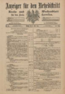 Anzeiger f&uuml;r den Netzedistrikt Kreis- und Wochenblatt f&uuml;r den Kreis Czarnikau 1901.05.13 Jg.49 Nr56