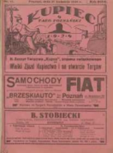 Kupiec Tygodnik: najstarszy i największy tygodnik kupiecko- przemysłowy w Polsce; centralny organ organizacyj kupieckich zachodniej Polski; 4 Targ Poznański. 2 Zeszyt Targowy 1924.04.27 R.18 Nr17