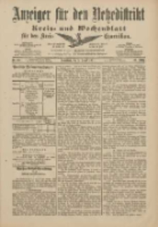 Anzeiger f&uuml;r den Netzedistrikt Kreis- und Wochenblatt f&uuml;r den Kreis Czarnikau 1901.08.03 Jg.49 Nr89