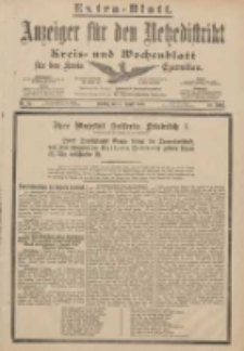 Anzeiger f&uuml;r den Netzedistrikt Kreis- und Wochenblatt f&uuml;r den Kreis Czarnikau 1901.08.06 Jg.49 Nr91