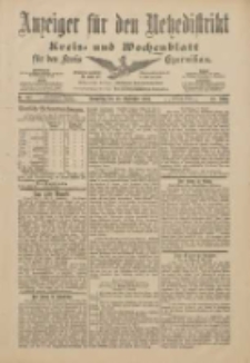 Anzeiger f&uuml;r den Netzedistrikt Kreis- und Wochenblatt f&uuml;r den Kreis Czarnikau 1901.09.12 Jg.49 Nr107