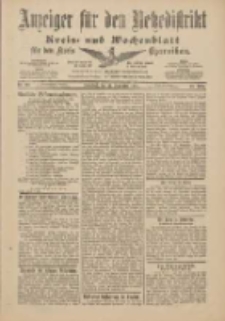 Anzeiger f&uuml;r den Netzedistrikt Kreis- und Wochenblatt f&uuml;r den Kreis Czarnikau 1901.09.21 Jg.49 Nr111