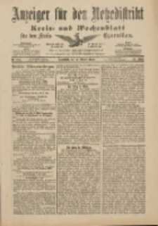 Anzeiger f&uuml;r den Netzedistrikt Kreis- und Wochenblatt f&uuml;r den Kreis Czarnikau 1901.10.12 Jg.49 Nr120