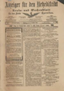 Anzeiger f&uuml;r den Netzedistrikt Kreis- und Wochenblatt f&uuml;r den Kreis Czarnikau 1901.12.31 Jg.49 Nr152