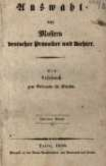 Auswahl von Mustern deutscher Prosaiker und Dichter: ein Lesebuch zum Gebrauche für Schulen. T.2
