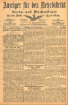 Anzeiger f&uuml;r den Netzedistrikt Kreis- und Wochenblatt f&uuml;r den Kreis Czarnikau 1902.01.23 Jg.50 Nr9