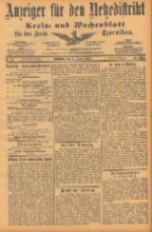 Anzeiger f&uuml;r den Netzedistrikt Kreis- und Wochenblatt f&uuml;r den Kreis Czarnikau 1902.02.06 Jg.50 Nr15