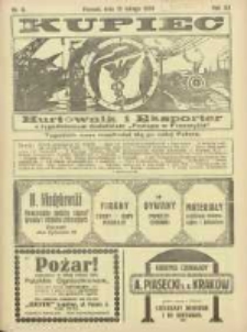 Kupiec Tygodnik: najstarszy tygodnik kupiecko- przemysłowy w Polsce 1926.02.13 R.20 Nr6