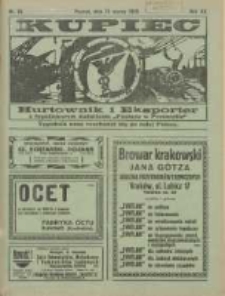 Kupiec Tygodnik: najstarszy tygodnik kupiecko- przemysłowy w Polsce 1926.03.13 R.20 Nr10