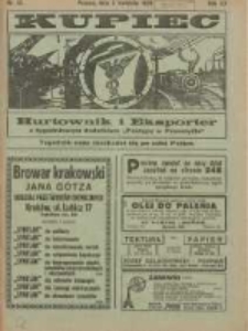 Kupiec Tygodnik: najstarszy tygodnik kupiecko- przemysłowy w Polsce 1926.04.03 R.20 Nr13