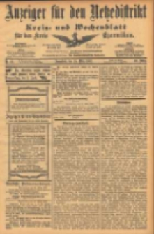 Anzeiger f&uuml;r den Netzedistrikt Kreis- und Wochenblatt f&uuml;r den Kreis Czarnikau 1902.03.29 Jg.50 Nr37