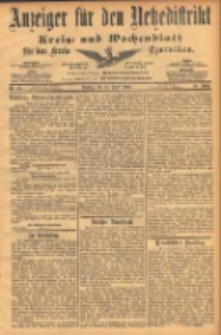 Anzeiger f&uuml;r den Netzedistrikt Kreis- und Wochenblatt f&uuml;r den Kreis Czarnikau 1902.04.15 Jg.50 Nr43