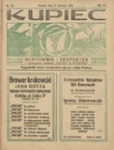 Kupiec Tygodnik: najstarszy tygodnik kupiecko- przemysłowy w Polsce 1926.06.17 R.20 Nr23