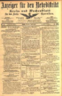 Anzeiger f&uuml;r den Netzedistrikt Kreis- und Wochenblatt f&uuml;r den Kreis Czarnikau 1902.04.29 Jg.50 Nr49