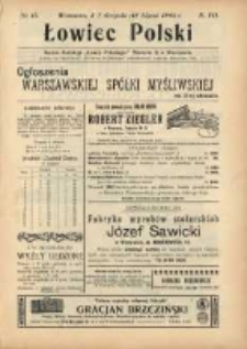 Łowiec Polski 1905 Nr15