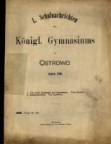 Schulnachrichten des Königlichen Gymnasiums zu Ostrowo 1896