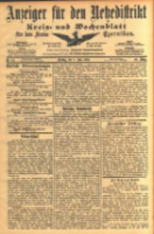 Anzeiger f&uuml;r den Netzedistrikt Kreis- und Wochenblatt f&uuml;r den Kreis Czarnikau 1902.06.03 Jg.50 Nr62