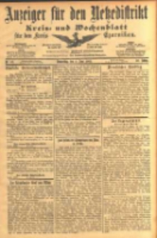 Anzeiger f&uuml;r den Netzedistrikt Kreis- und Wochenblatt f&uuml;r den Kreis Czarnikau 1902.06.05 Jg.50 Nr63