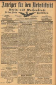 Anzeiger f&uuml;r den Netzedistrikt Kreis- und Wochenblatt f&uuml;r den Kreis Czarnikau 1902.06.10 Jg.50 Nr65