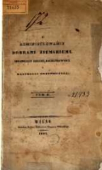 O administrowaniu dobrami ziemskimi. T. 2, Obejmujący same wzory rejestratury