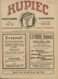 Kupiec Tygodnik: najstarszy tygodnik kupiecko- przemysłowy w Polsce 1927.02.04 R.21 Nr5; urzędowy organ publikacyjny Targ&oacute;w Wschodnich we Lwowie