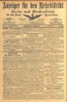 Anzeiger f&uuml;r den Netzedistrikt Kreis- und Wochenblatt f&uuml;r den Kreis Czarnikau 1902.08.09 Jg.50 Nr91