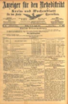 Anzeiger für den Netzedistrikt Kreis- und Wochenblatt für den Kreis Czarnikau 1902.08.12 Jg.50 Nr92