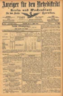 Anzeiger f&uuml;r den Netzedistrikt Kreis- und Wochenblatt f&uuml;r den Kreis Czarnikau 1902.08.16 Jg.50 Nr94