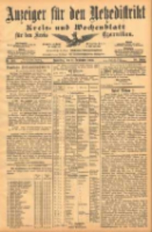 Anzeiger f&uuml;r den Netzedistrikt Kreis- und Wochenblatt f&uuml;r den Kreis Czarnikau 1902.09.11 Jg.50 Nr105