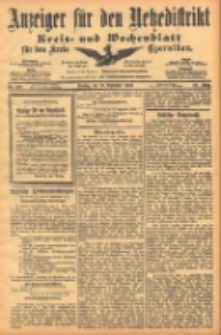 Anzeiger f&uuml;r den Netzedistrikt Kreis- und Wochenblatt f&uuml;r den Kreis Czarnikau 1902.09.23 Jg.50 Nr110