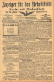 Anzeiger f&uuml;r den Netzedistrikt Kreis- und Wochenblatt f&uuml;r den Kreis Czarnikau 1902.09.30 Jg.50 Nr113