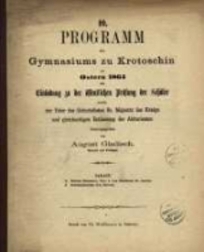 Programm des Gymnasiums zu Krotoschin ...