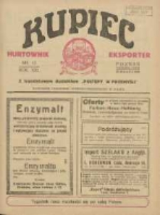 Kupiec Tygodnik: najstarszy tygodnik kupiecko- przemysłowy w Polsce 1927.03.25 R.21 Nr12; urzędowy organ publikacyjny Targów Wschodnich we Lwowie