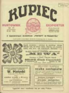 Kupiec Tygodnik: najstarszy tygodnik kupiecko- przemysłowy w Polsce 1927.04.15 R.21 Nr15; urzędowy organ publikacyjny Targ&oacute;w Wschodnich we Lwowie