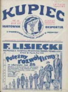 Kupiec Tygodnik: najstarszy tygodnik kupiecko- przemysłowy w Polsce 1927.04.23 R.21 Nr16; III Międzynarodowe Targi Poznańskie od 1-go do 8-go maja 1927