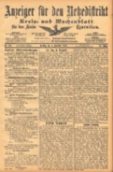 Anzeiger f&uuml;r den Netzedistrikt Kreis- und Wochenblatt f&uuml;r den Kreis Czarnikau 1902.11.04 Jg.50 Nr128
