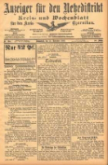 Anzeiger f&uuml;r den Netzedistrikt Kreis- und Wochenblatt f&uuml;r den Kreis Czarnikau 1902.11.22 Jg.50 Nr135