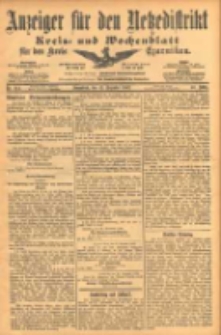 Anzeiger f&uuml;r den Netzedistrikt Kreis- und Wochenblatt f&uuml;r den Kreis Czarnikau 1902.12.13 Jg.50 Nr144