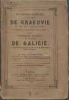 Statistique générale de la ville de Krakovie et statistique générale du royaume de Galicie